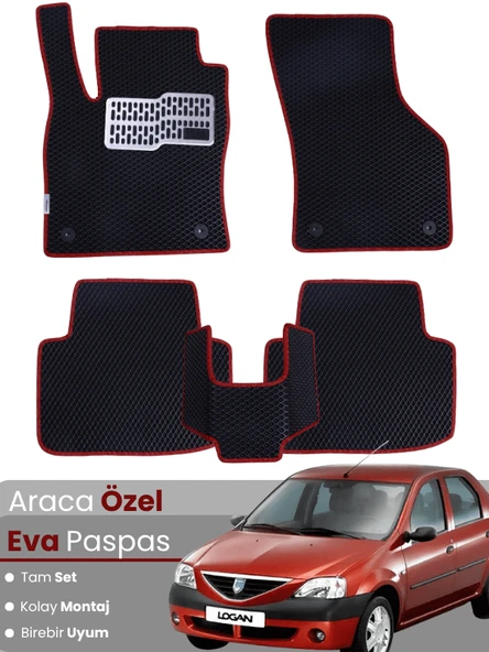 DACİA LOGAN (2004-2012) Uyumlu EVA Paspas Tam Set–Araca Özel,Su Geçirmez,Hızlı ve Kolay Montaj ürün görseli 1