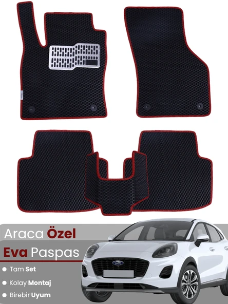 FORD PUMA (2020-2024) Uyumlu EVA Paspas Tam Set–Araca Özel,Su Geçirmez,Kolay Montaj ürün görseli 1