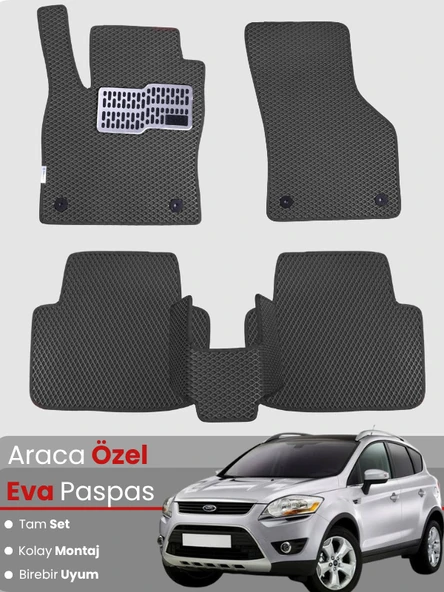 FORD KUGA 1 (2008-2012) Uyumlu EVA Paspas Tam Set–Araca Özel,Su Geçirmez,Kolay Montaj ürün görseli 1