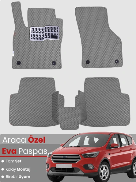 FORD KUGA 2 (2013-2019) Uyumlu EVA Paspas Tam Set–Araca Özel,Su Geçirmez,Kolay Montaj ürün görseli 1