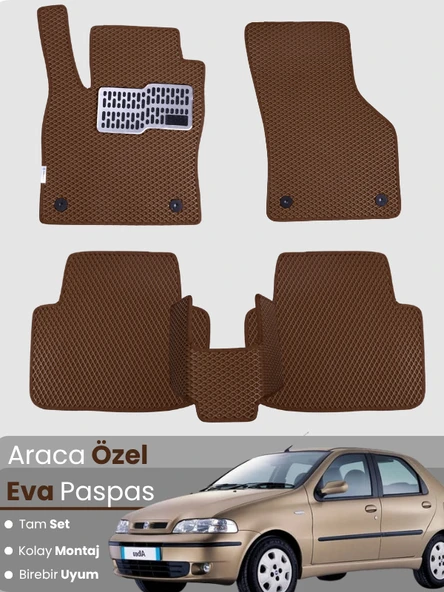 FİAT ALBEA (2002-2005) Uyumlu EVA Paspas Tam Set–Araca Özel,Su Geçirmez,Kolay Montaj ürün görseli 1
