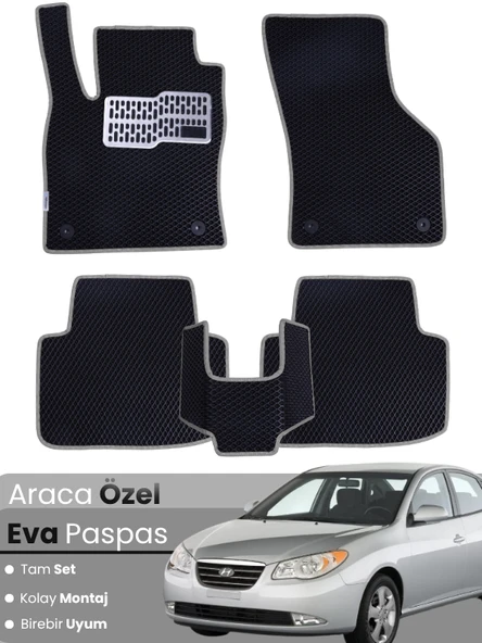 HYUNDAİ ELANTRA (2006-2011) Uyumlu EVA Paspas Tam Set–Araca Özel,Kolay Montaj,Su Geçirmez ürün görseli 1