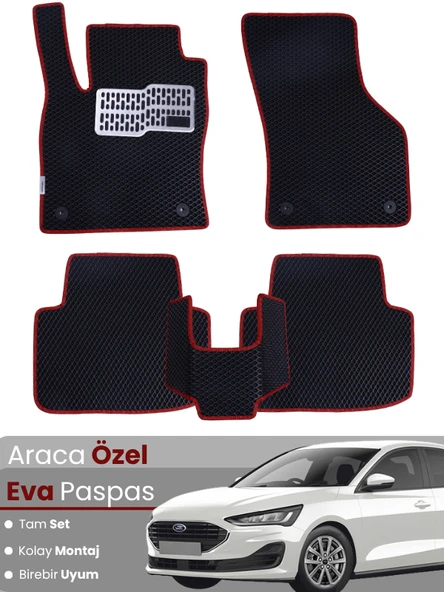 FORD FOCUS 4 (2019-2023) Uyumlu EVA Paspas Tam Set–Araca Özel,Su Geçirmez,Kolay Montaj ürün görseli 1
