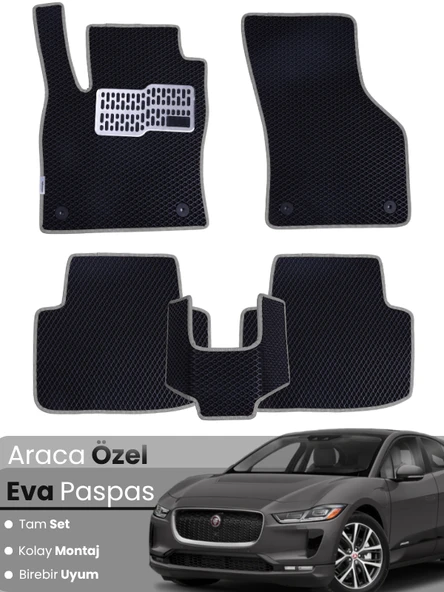 JAGUAR I PACE (2018-2025) Uyumlu EVA Paspas Tam Set–Araca Özel,Kolay Montaj,Su Geçirmez ürün görseli 1