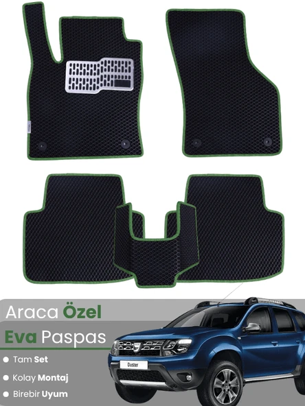 DACİA DUSTER (2009-2017) Uyumlu EVA Paspas Tam Set–Araca Özel,Su Geçirmez,Kolay Montaj ürün görseli 1