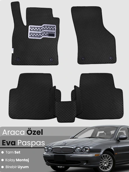 JAGUAR X TYPE (2001-2009) Uyumlu EVA Paspas Tam Set–Araca Özel,Kolay Montaj,Su Geçirmez ürün görseli 1