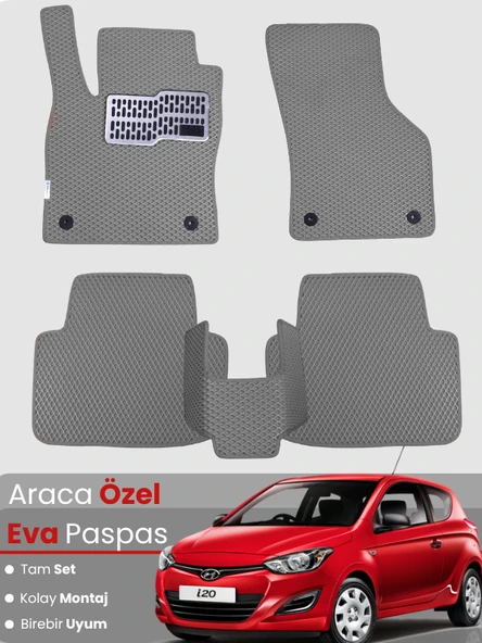 HYUNDAİ i20 (2008-2014) Uyumlu EVA Paspas Tam Set–Araca Özel,Kolay Montaj,Su Geçirmez ürün görseli 1