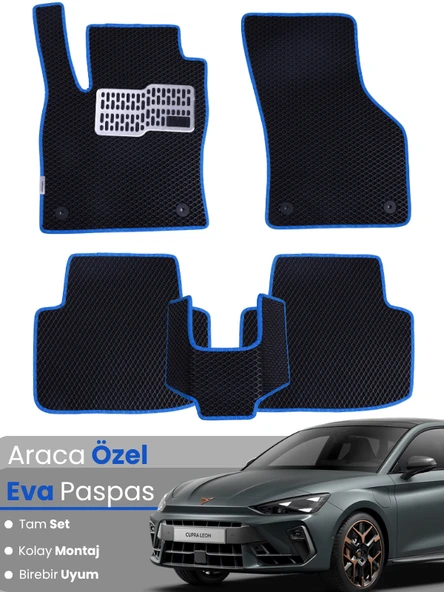 CUPRA LEON (2024-2025) Uyumlu EVA Paspas Tam Set–Araca Özel,Su Geçirmez,Kolay Montaj ürün görseli 1