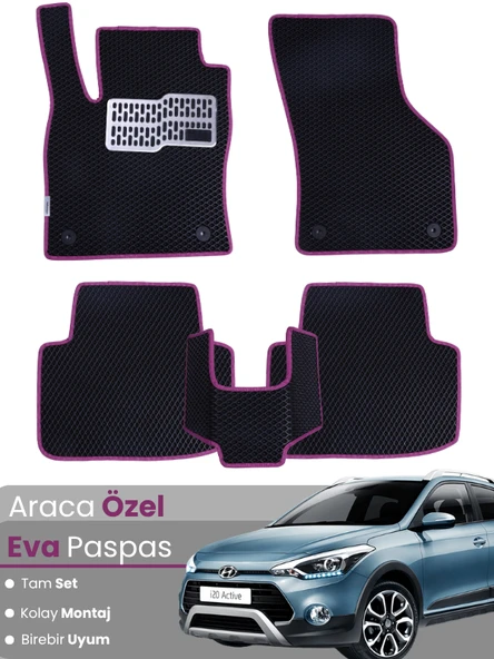 HYUNDAİ i20 ACTİVE (2015-2019) Uyumlu EVA Paspas Tam Set–Araca Özel,Kolay Montaj,Su Geçirmez ürün görseli 1