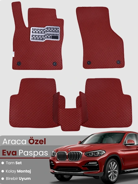 BMW X4 F26 (2014-2019) Uyumlu EVA Paspas Tam Set–Araca Özel,Su Geçirmez,Hızlı ve Kolay Montaj ürün görseli 1