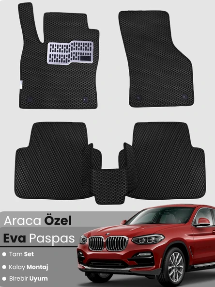 BMW X4 F26 (2014-2019) Uyumlu EVA Paspas Tam Set–Araca Özel,Su Geçirmez,Hızlı ve Kolay Montaj ürün görseli 1