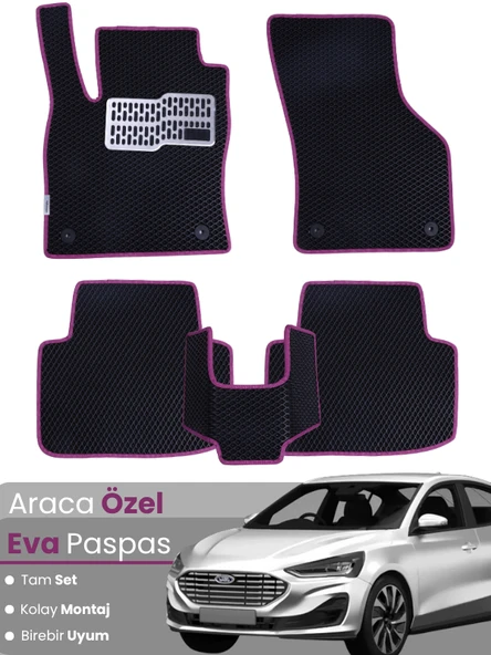 FORD FOCUS 5 (2024-2025) Uyumlu EVA Paspas Tam Set–Araca Özel,Su Geçirmez,Kolay Montaj ürün görseli 1