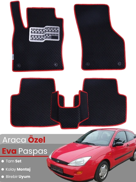 FORD FOCUS 1 (1998-2005) Uyumlu EVA Paspas Tam Set–Araca Özel,Su Geçirmez,Kolay Montaj ürün görseli 1