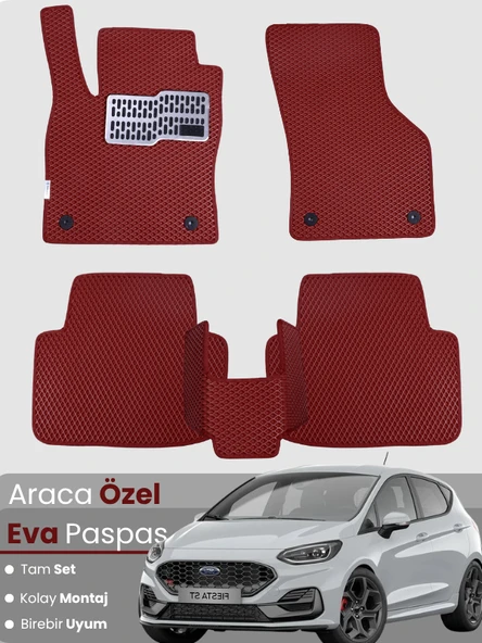 FORD FİESTA (2017-2024) Uyumlu EVA Paspas Tam Set–Araca Özel,Su Geçirmez,Kolay Montaj ürün görseli 1