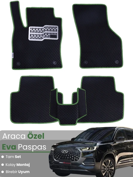CHERY TİGGO 8 PRO MAX (2024-2025) Uyumlu EVA Paspas Tam Set–Araca Özel,Su Geçirmez,Kolay Montaj ürün görseli 1