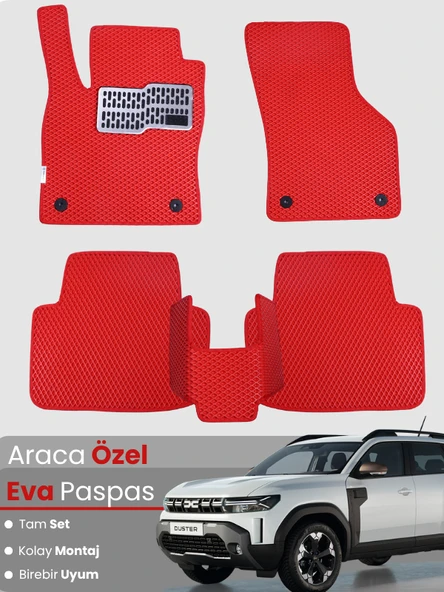 DACİA DUSTER (2018-2024) Uyumlu EVA Paspas Tam Set–Araca Özel,Su Geçirmez,Kolay Montaj ürün görseli 1