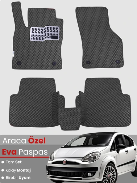 FİAT PUNTO EVO (2009-2012) Uyumlu EVA Paspas Tam Set–Araca Özel,Su Geçirmez,Hızlı ve Kolay Montaj ürün görseli 1