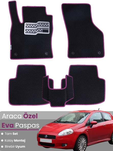 FİAT PUNTO GRANDE (2005-2018) Uyumlu EVA Paspas Tam Set–Araca Özel,Su Geçirmez,Kolay Montaj ürün görseli 1
