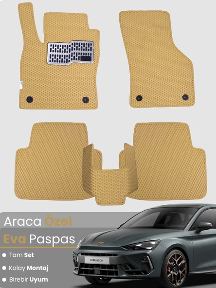 CUPRA LEON (2024-2025) Uyumlu EVA Paspas Tam Set–Araca Özel,Su Geçirmez,Kolay Montaj ürün görseli 1