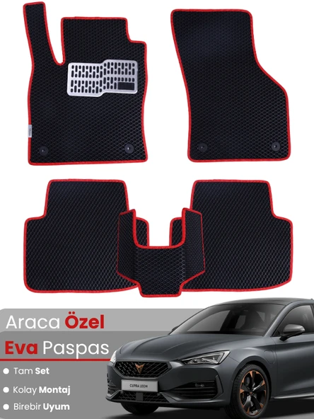 CUPRA LEON (2022-2024) Uyumlu EVA Paspas Tam Set–Araca Özel,Su Geçirmez,Kolay Montaj ürün görseli 1