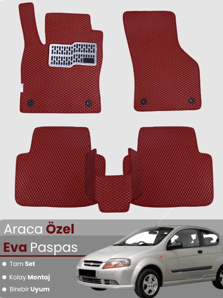 CHEVROLET KALOS (2005-2011) Uyumlu EVA Paspas Tam Set–Araca Özel,Su Geçirmez,Kolay Montaj ürün görseli 1