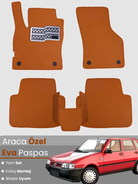 FİAT UNO (1987-2000) Uyumlu EVA Paspas Tam Set–Araca Özel,Su Geçirmez,Hızlı ve Kolay Montaj ürün görseli 1