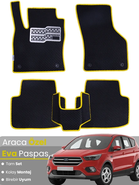 FORD KUGA 2 (2013-2019) Uyumlu EVA Paspas Tam Set–Araca Özel,Su Geçirmez,Kolay Montaj ürün görseli 1