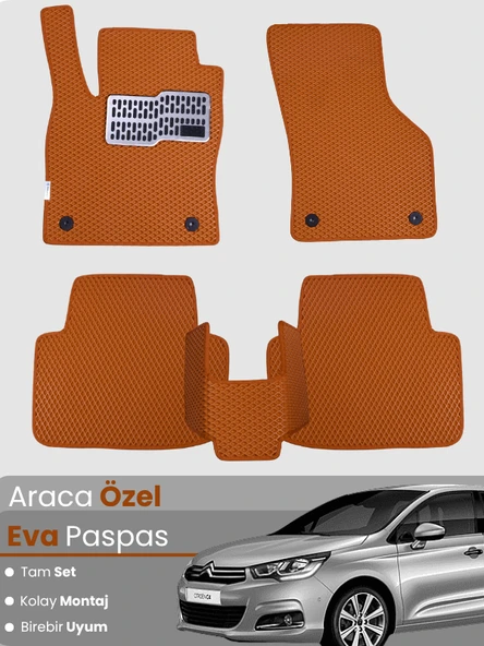 CİTROEN C4 (2011-2018) Uyumlu EVA Paspas Tam Set–Araca Özel,Su Geçirmez,Hızlı ve Kolay Montaj ürün görseli 1
