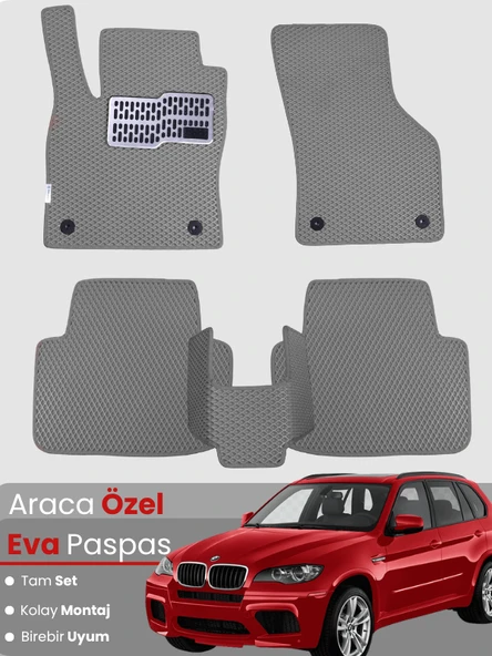 BMW X5 E70 (2006-2013) Uyumlu EVA Paspas Tam Set–Araca Özel,Su Geçirmez,Hızlı ve Kolay Montaj ürün görseli 1