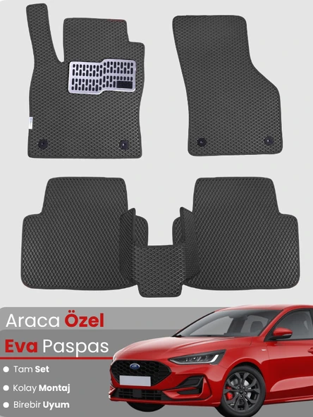 FORD FOCUS 4 HATCHBACK-(2019-2023) Uyumlu EVA Paspas Tam Set–Araca Özel,Su Geçirmez ürün görseli 1