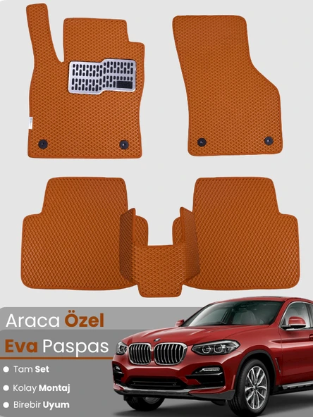 BMW X4 F26 (2014-2019) Uyumlu EVA Paspas Tam Set–Araca Özel,Su Geçirmez,Hızlı ve Kolay Montaj ürün görseli 1