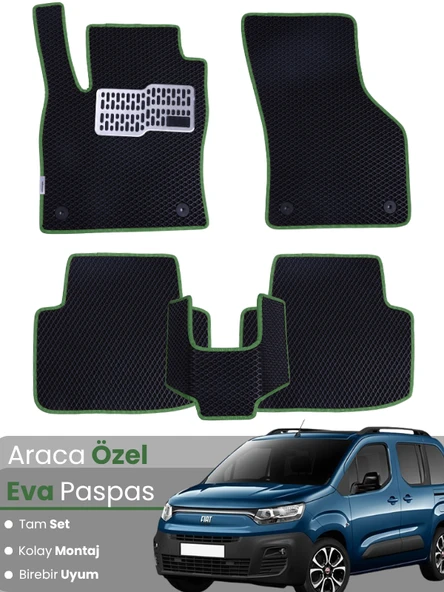 FİAT DOBLO (2022-2025) Uyumlu EVA Paspas Tam Set–Araca Özel,Su Geçirmez,Kolay Montaj ürün görseli 1