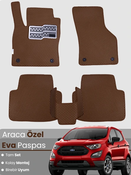 FORD ECOSPORT (2013-2024) Uyumlu EVA Paspas Tam Set–Araca Özel,Su Geçirmez,Kolay Montaj ürün görseli 1