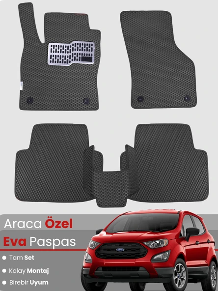 FORD ECOSPORT (2013-2024) Uyumlu EVA Paspas Tam Set–Araca Özel,Su Geçirmez,Kolay Montaj ürün görseli 1