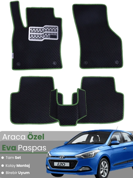 HYUNDAİ i20 (2014-2020) Uyumlu EVA Paspas Tam Set–Araca Özel,Kolay Montaj,Su Geçirmez ürün görseli 1