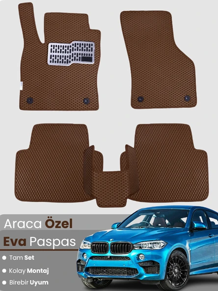 BMW X6 E71 (2008-2014) Uyumlu EVA Paspas Tam Set–Araca Özel,Su Geçirmez,Hızlı ve Kolay Montaj ürün görseli 1
