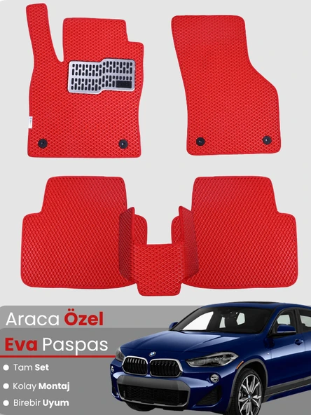 BMW X2 F39 (2017-2023) Uyumlu EVA Paspas Tam Set–Araca Özel,Su Geçirmez,Hızlı ve Kolay Montaj ürün görseli 1