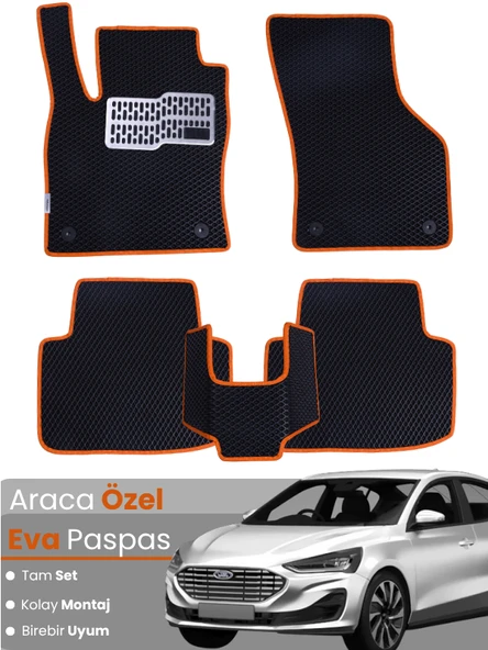 FORD FOCUS 5 (2024-2025) Uyumlu EVA Paspas Tam Set–Araca Özel,Su Geçirmez,Kolay Montaj ürün görseli 1