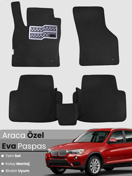 BMW X3 E83 (2003-2010) Uyumlu EVA Paspas Tam Set–Araca Özel,Su Geçirmez,Hızlı ve Kolay Montaj ürün görseli 1