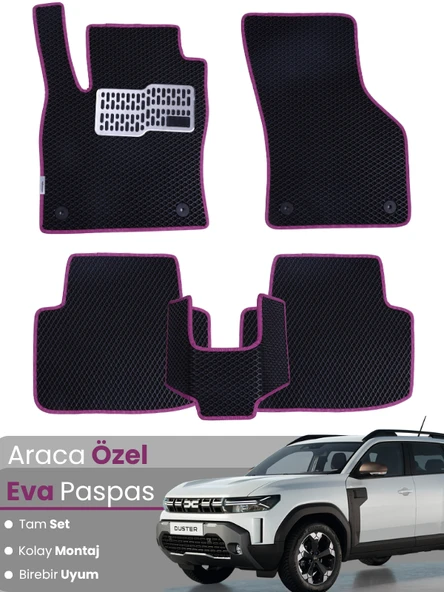 DACİA DUSTER (2018-2024) Uyumlu EVA Paspas Tam Set–Araca Özel,Su Geçirmez,Kolay Montaj ürün görseli 1