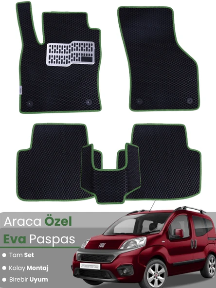 FİAT FİORİNO KOLTUKLU (2007-2021) Uyumlu EVA Paspas Tam Set–Araca Özel,Su Geçirmez ürün görseli 1