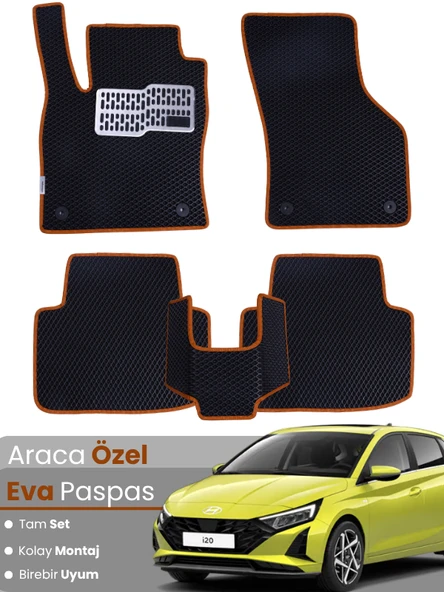 HYUNDAİ i20 (2020-2025) Uyumlu EVA Paspas Tam Set–Araca Özel,Kolay Montaj,Su Geçirmez ürün görseli 1