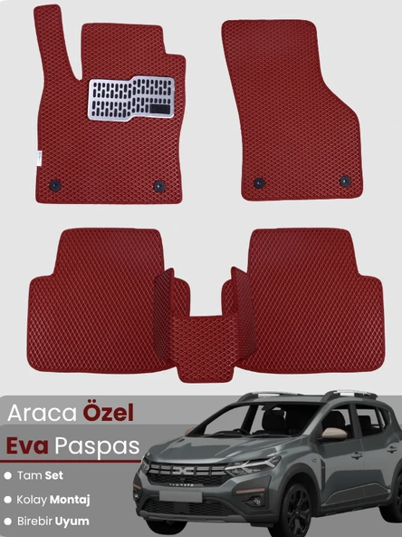 DACİA SANDERO STEPWAY (2020-2025) Uyumlu EVA Paspas Tam Set–Araca Özel,Su Geçirmez,Kolay Montaj ürün görseli 1