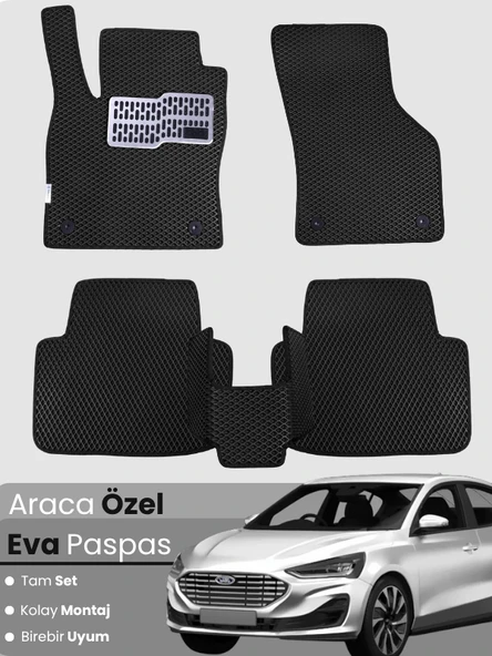 FORD FOCUS 5 (2024-2025) Uyumlu EVA Paspas Tam Set–Araca Özel,Su Geçirmez,Kolay Montaj ürün görseli 1