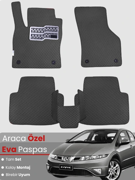HONDA CİVİC EURO HATCHBACK (2003-2005) Uyumlu EVA Paspas Tam Set–Araca Özel Tasarım ürün görseli 1