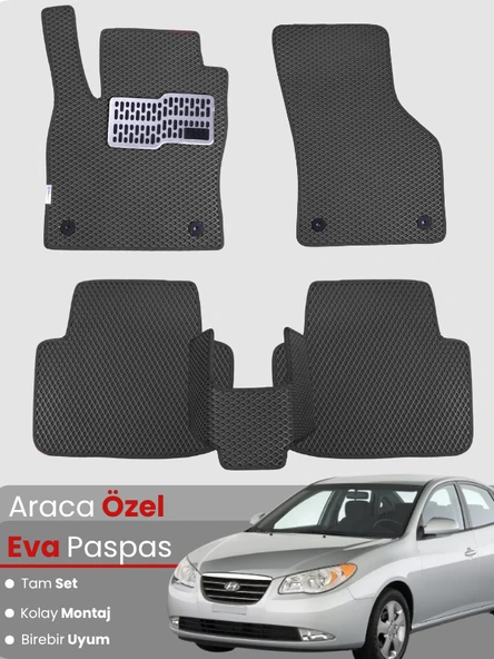 HYUNDAİ ELANTRA (2006-2011) Uyumlu EVA Paspas Tam Set–Araca Özel,Kolay Montaj,Su Geçirmez ürün görseli 1