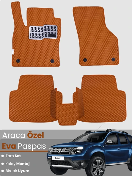 DACİA DUSTER (2009-2017) Uyumlu EVA Paspas Tam Set–Araca Özel,Su Geçirmez,Kolay Montaj ürün görseli 1