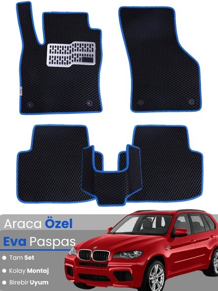 BMW X5 E70 (2006-2013) Uyumlu EVA Paspas Tam Set–Araca Özel,Su Geçirmez,Hızlı ve Kolay Montaj ürün görseli 1