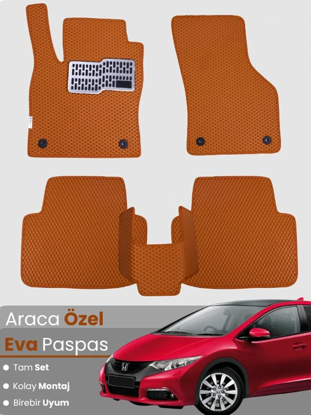 HONDA CİVİC FB/FG HATCHBACK (2012-2015) Uyumlu EVA Paspas Tam Set–Araca Özel Tasarım ürün görseli 1