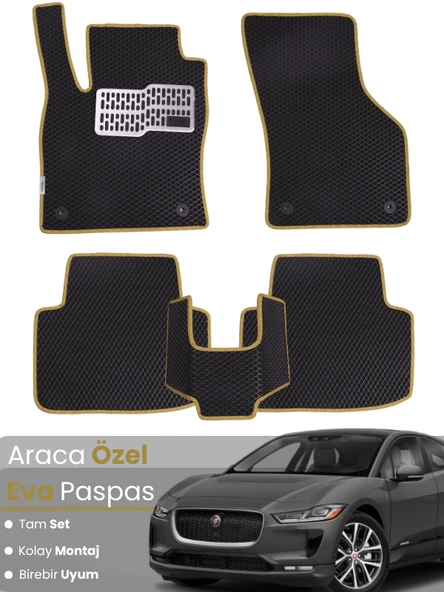 JAGUAR I PACE (2018-2025) Uyumlu EVA Paspas Tam Set–Araca Özel,Kolay Montaj,Su Geçirmez ürün görseli 1
